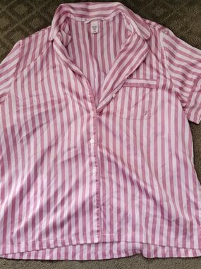 Victoria's Secret Pink Striped Pajama Top